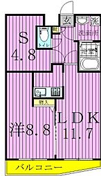 アーバハイツ扇大橋 5階1SLDKの間取り