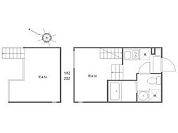 ロゼフォレスト ワンルームの間取図画像