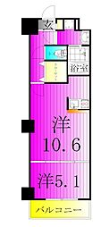 アルファコート西新井 1LDKの間取図画像