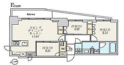 クレストコート北千住レジデンス 3LDKの間取図画像