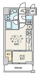 クレストコート北千住レジデンス 1LDKの間取図画像