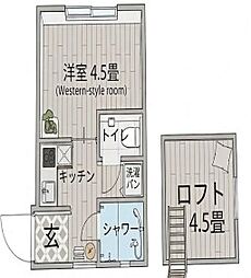 BigA 1Kの間取図画像