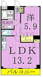 マスターピース 1LDKの間取図画像