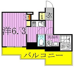 ジュイールパルフェ西新井 1Kの間取図画像
