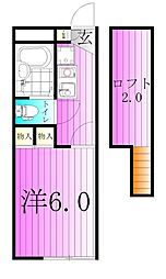 HMN 1Kの間取図画像