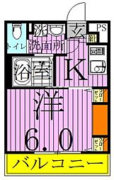 リブリ・fine2 1Kの間取図画像