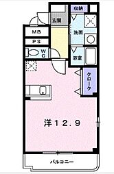 アーバンライゼ ワンルームの間取図画像