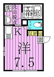 シャルム西新井 ワンルームの間取図画像