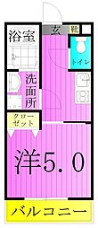 MELDIA舎人2 1Kの間取図画像