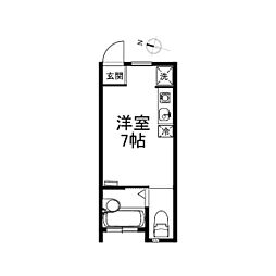 forest-3 ワンルームの間取図画像