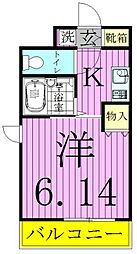 ハイポイント竹ノ塚 1Kの間取図画像