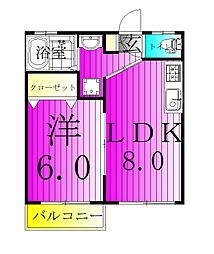 ブランシェ 1LDKの間取図画像
