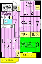 シーダーエクセレント2 3LDKの間取図画像