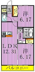 ルーチェオザワ 2LDKの間取図画像