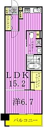 ロイヤルパークス西新井 1LDKの間取図画像