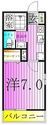クリスタル綾瀬 1Kの間取図画像