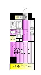 URBANPARKお花茶屋 1Kの間取図画像