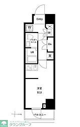 ジェノヴィア両国6グリーンヴェール ワンルームの間取図画像