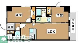 JU TOWER FRONT 亀沢 2階2LDKの間取り