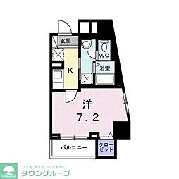 プラザ・デル・ソル 1Kの間取図画像