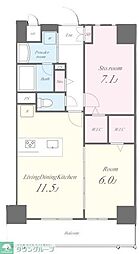 グラン クレイエル 両国 1SLDKの間取図画像