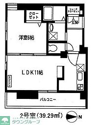 プライムステージ・オオシマ 1LDKの間取図画像