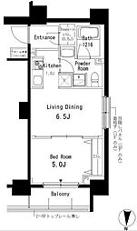パークアクシス亀戸 1Kの間取図画像
