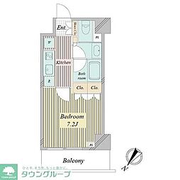 アクティ東仲通り 1Kの間取図画像