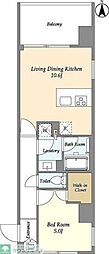 SEASONFLATS蔵前春日通り 1LDKの間取図画像