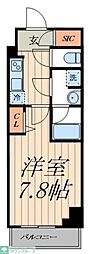 ALTERNA亀戸2 1Kの間取図画像