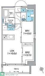 クレヴィアリグゼ日暮里根岸 2LDKの間取図画像