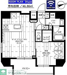 ステージファースト上野松が谷アジールコート 1LDKの間取図画像