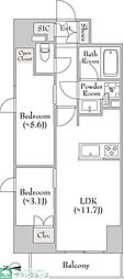 ルミーク錦糸町 2LDKの間取図画像