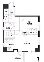 ParkCube銀座EAST 1LDKの間取図画像