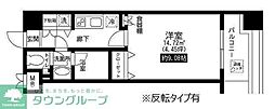 レジディア上野池之端 1Kの間取図画像
