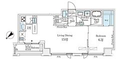 IS銀座 1LDKの間取図画像
