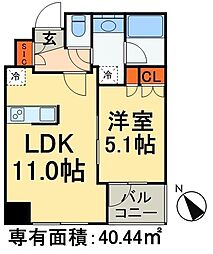 コンフォリア日本橋 1LDKの間取図画像