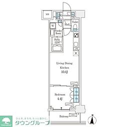 フロンティアレジデンス錦糸公園 1LDKの間取図画像