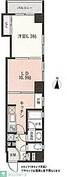 スクエアードコート日本橋人形町 1LDKの間取図画像