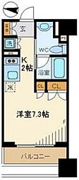 レジディア錦糸町2 ワンルームの間取図画像