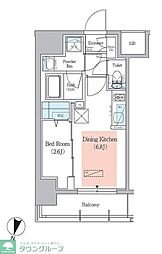 アーバネックス千代田淡路町 1DKの間取図画像