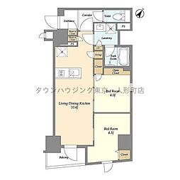 GEOENT日本橋小伝馬町 2LDKの間取図画像