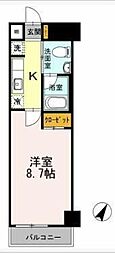 カスタリア神保町 1Kの間取図画像