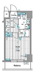 グランド・ガーラ銀座 1Kの間取図画像