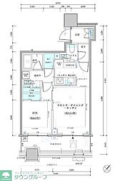パークタワー勝どきサウス 1LDKの間取図画像