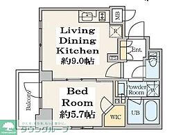 CRESTCOURT錦糸町 1LDKの間取図画像