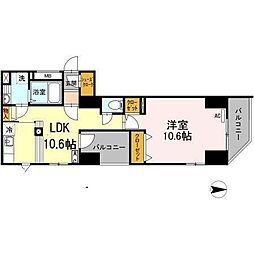 フィルモアワン 1LDKの間取図画像