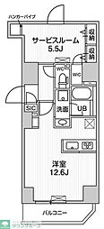 S-RESIDENCE入谷alesia ワンルームの間取図画像