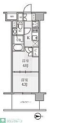 SEASONFLATS木場 1DKの間取図画像