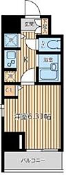 CITYSPIRE新富町 1Kの間取図画像